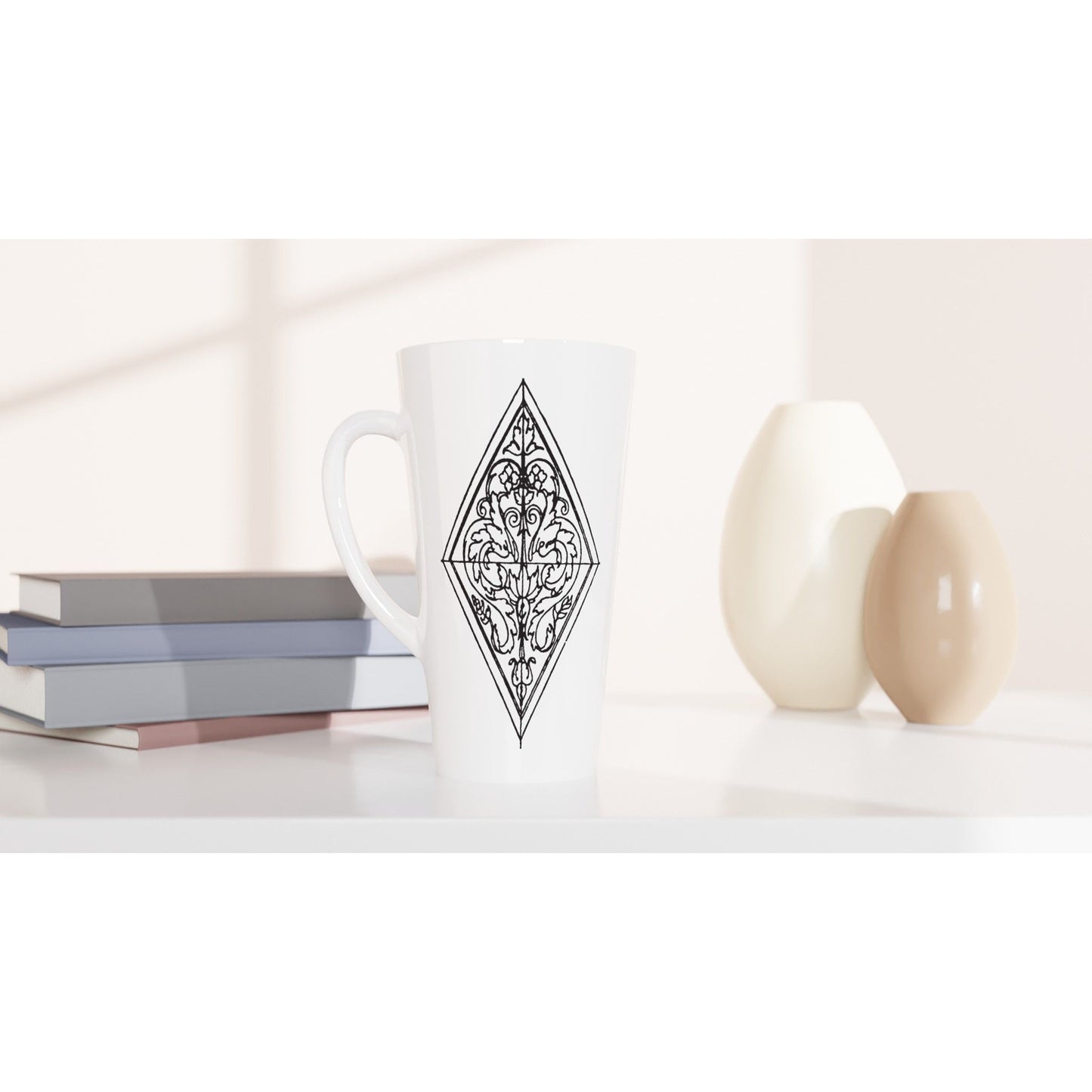 Ornate Lozenge coffee Mugs Art and Design by Hadiarts
